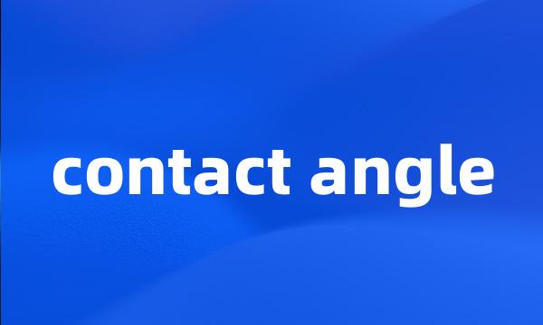 contact angle