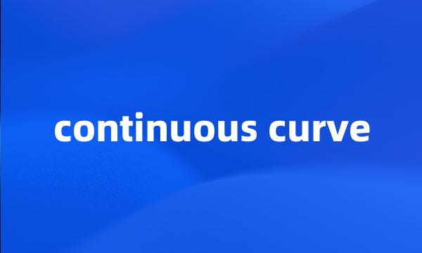 continuous curve