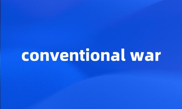 conventional war