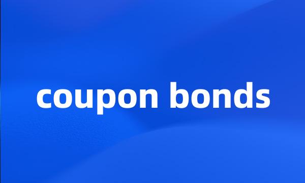 coupon bonds