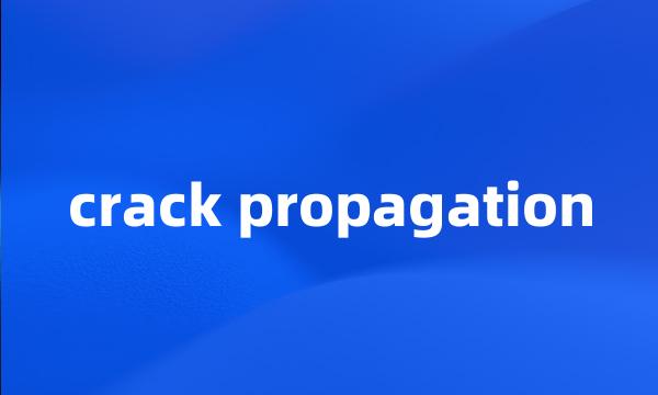 crack propagation