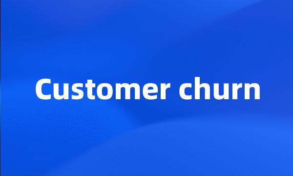 Customer churn