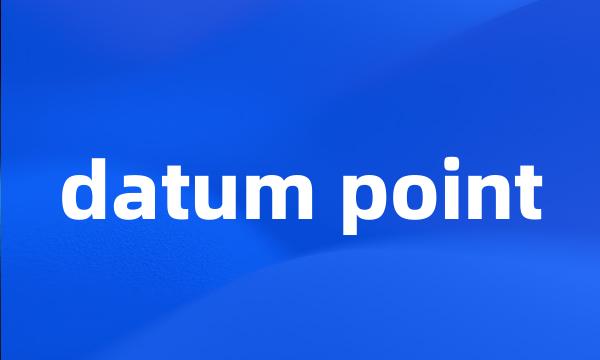 datum point