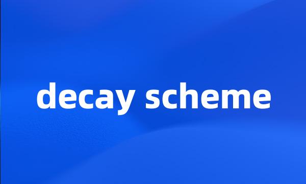 decay scheme