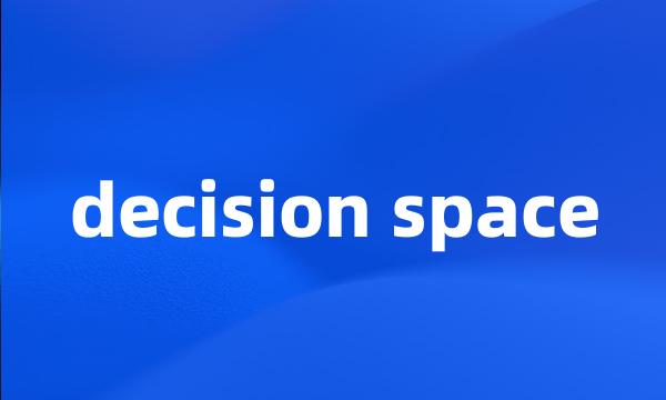 decision space