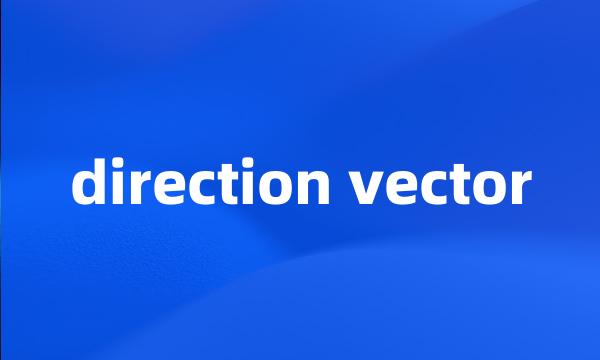 direction vector