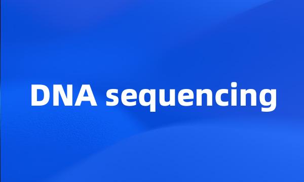 DNA sequencing