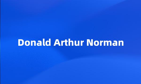 Donald Arthur Norman