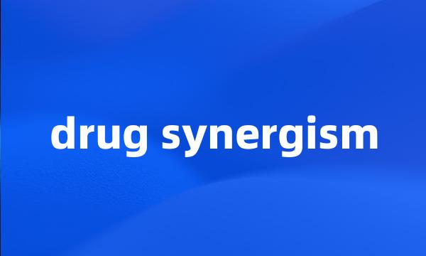 drug synergism