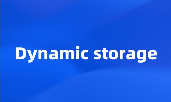 Dynamic storage