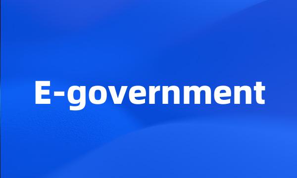 E-government