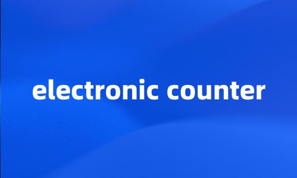 electronic counter