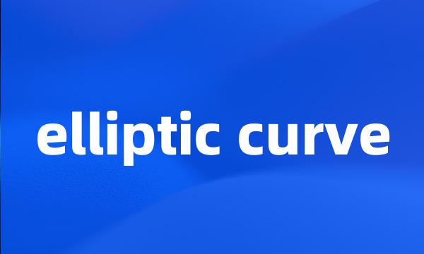 elliptic curve