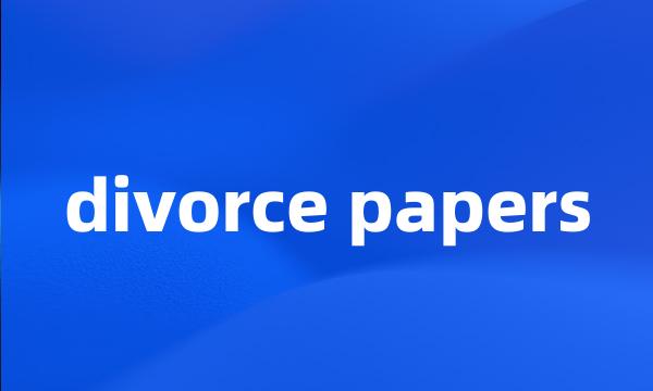 divorce papers