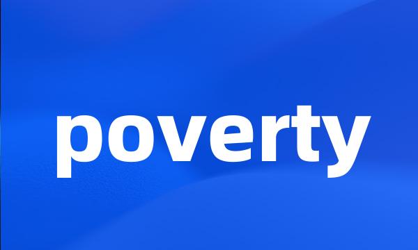 poverty