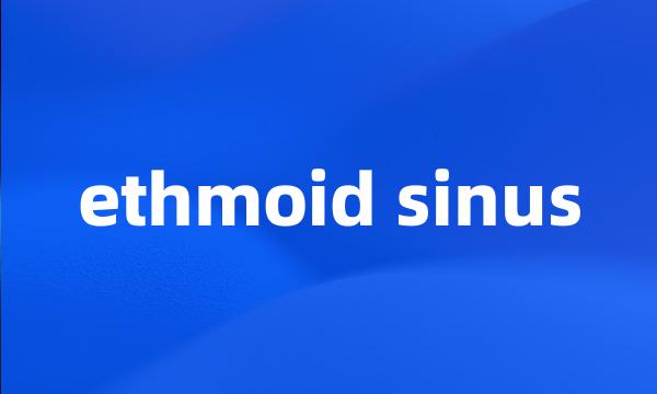 ethmoid sinus