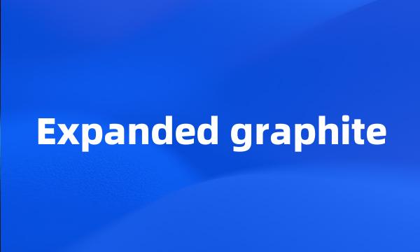 Expanded graphite