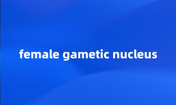 female gametic nucleus