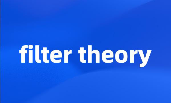 filter theory