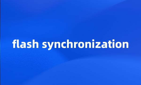 flash synchronization