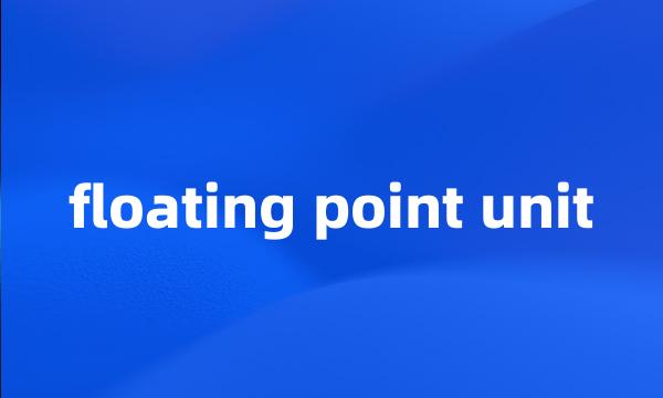 floating point unit