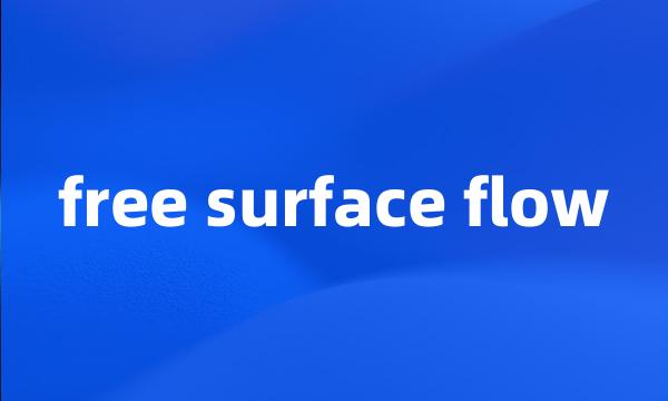 free surface flow