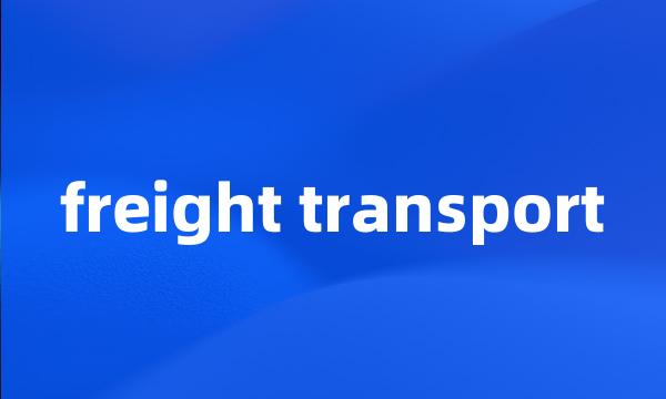 freight transport