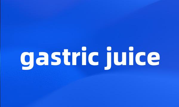 gastric juice