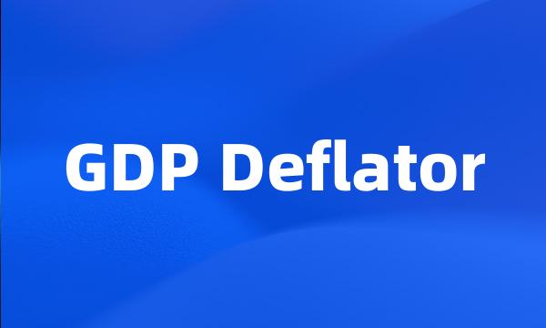 GDP Deflator