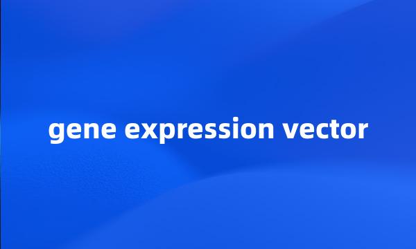 gene expression vector