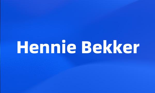 Hennie Bekker