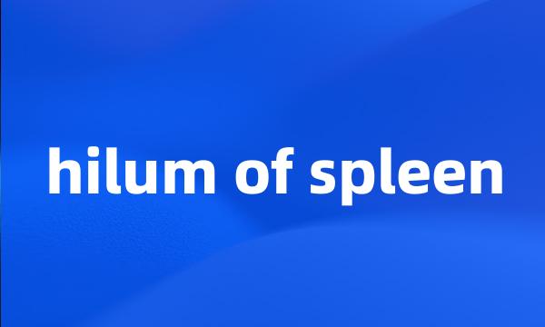 hilum of spleen