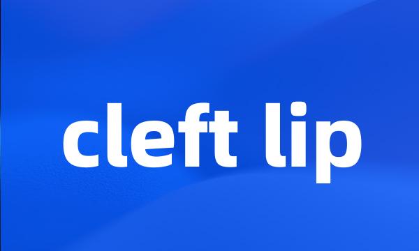 cleft lip