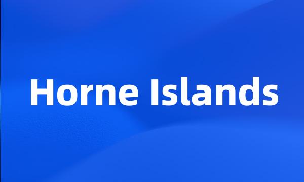 Horne Islands