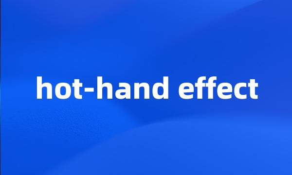 hot-hand effect