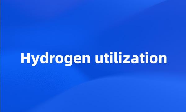 Hydrogen utilization