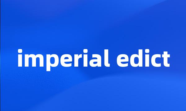 imperial edict