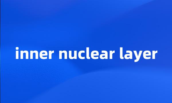 inner nuclear layer