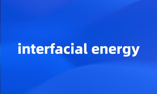 interfacial energy