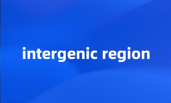 intergenic region