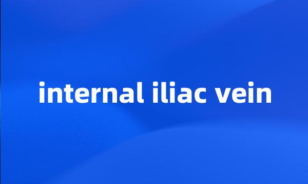 internal iliac vein