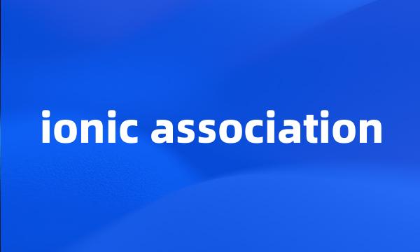 ionic association