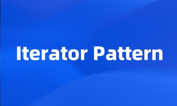 Iterator Pattern