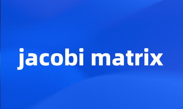 jacobi matrix