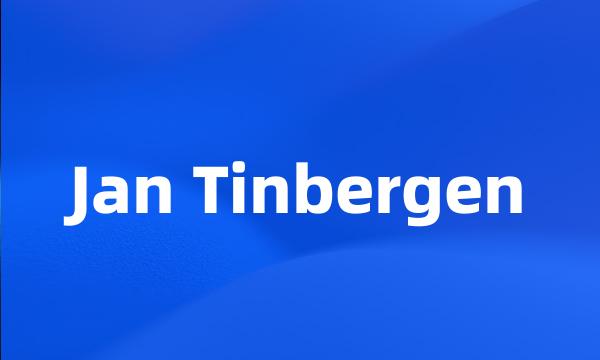 Jan Tinbergen