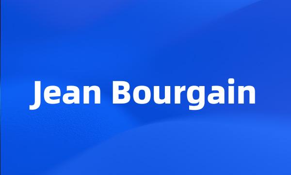 Jean Bourgain