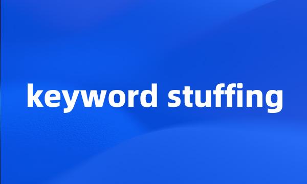 keyword stuffing