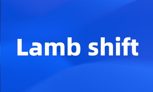 Lamb shift