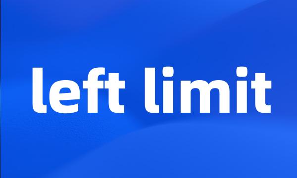 left limit