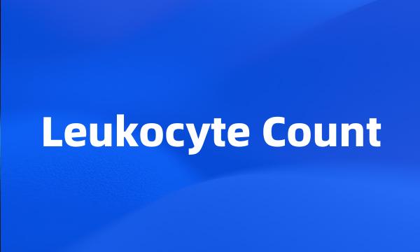 Leukocyte Count